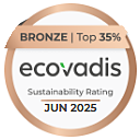 EcoVadis Bronze medal, June 2025, top 35%